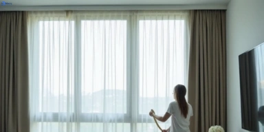 Delicate sheer drape cleaning shellharbour-city-centre-nsw Matty Curtain Cleaning